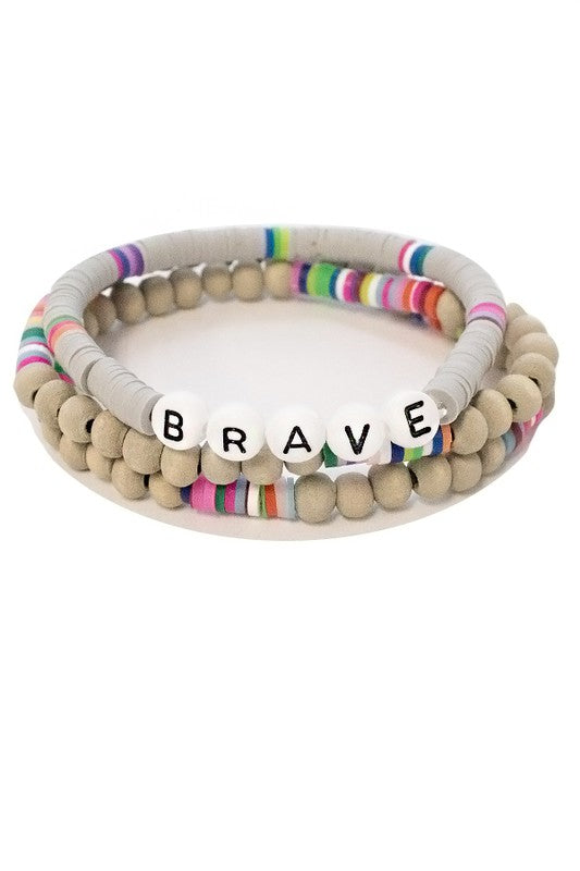 brave stretch bracelet set