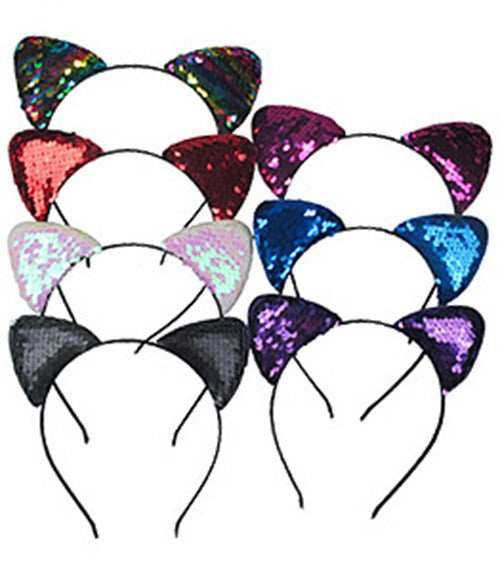 Flippy Sequin Cat Ears Headband